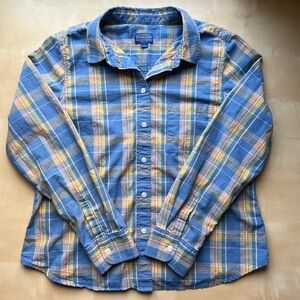 Pendleton Blue Plaid Button Down Shirt